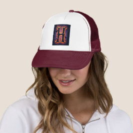 Gruseliger Buchstabe H Herren T-Shirt Truckerkappe