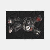 Gruseliger Bunny-Horror-Goth-Grunge-Emo-Dunkle Äst Fleecedecke (Vorderseite (Horizontal))