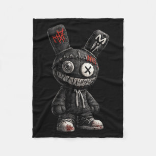 Gruseliger Bunny-Horror-Goth-Grunge-Emo-Dunkle Äst Fleecedecke