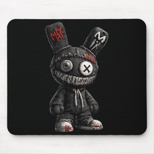 Gruseliger Bunny-Horror-Goth-Grunge-Emo-Dunkle Äst Mousepad (Vorne)