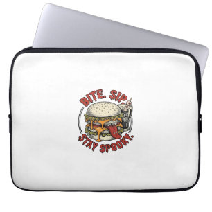 Gruseliger Burger-Shirt Vintage-Gravur Halloween G Laptopschutzhülle