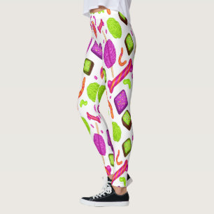 Gruseliger Candy-Zombie-Mix für Halloween Leggings