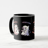 Gruseliger Capy und Kuh  Tasse (Vorderseite Links)
