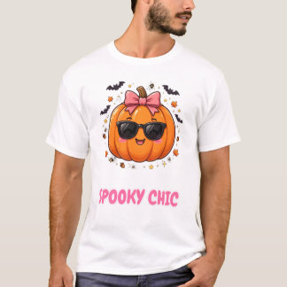 Gruseliger Chic-Kürbis T-Shirt