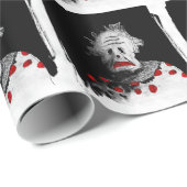 Gruseliger Clown Geschenkpapier (Rolleneckpunkt)