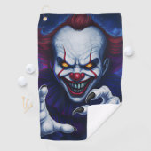 Gruseliger Clown Golf Handtuch (Insitu)