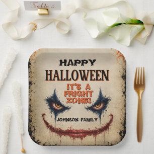 Gruseliger Clown Halloween-Kostenüm-Party-Spooky  Pappteller