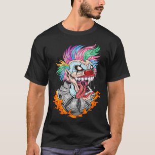Gruseliger Clown Halloween Verrücktes Böses Clown T-Shirt