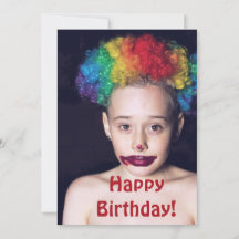 Gruseliger Clown-Kinder-Geburtstagskarte