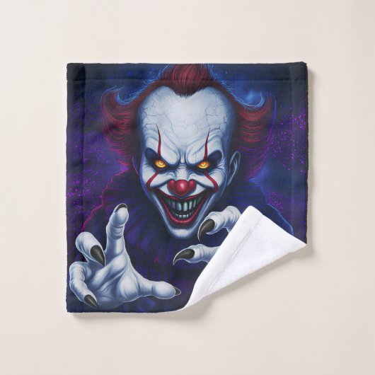 Gruseliger Clown Waschlappen (Waschlappen)