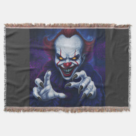 Gruseliger Clown-Wurfblanket Decke