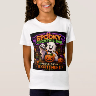 Gruseliger Cocktailbar Halloween-Geist T-Shirt
