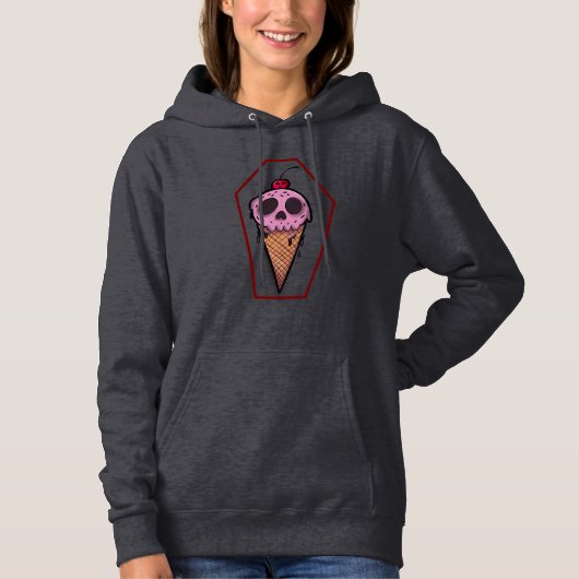 Gruseliger Cream Unisex Hoodie (Vorderseite)