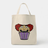 Gruseliger Cupcake-Clown Tragetasche (Rückseite)