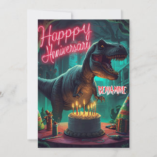 GRUSELIGER DINOSAURIER-JUBILÄUMS-HALLOWEEN-KARTE EINLADUNG