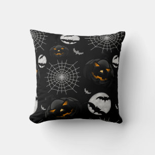 Gruseliger dunkler Halloween-Muster Kissen