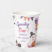 Gruseliger Ein Halloween Geburtstag Papierbecher (Vorderseite)