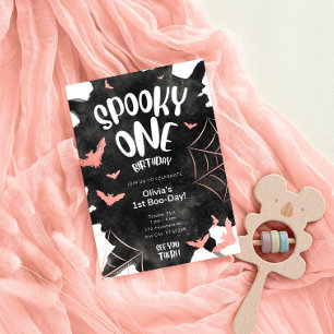Gruseliger Einladung Halloween Geburtstag Rosa Fle Postkarte