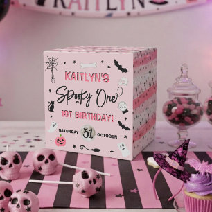 Gruseliger Einser! Mädchen Halloween 1. Geburtstag Geschenkschachtel