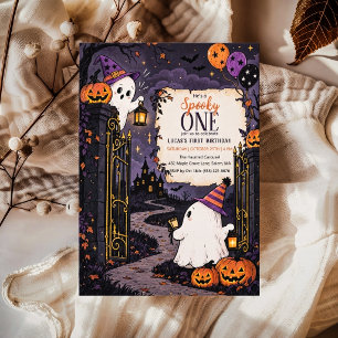 Gruseliger Erster Geburtstag Little Boo Geist Einladung