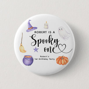 Gruseliger erster Halloween-Geburtstag Button