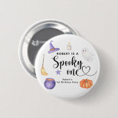 Gruseliger erster Halloween-Geburtstag Button (Vorne & Hinten)