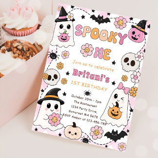 Gruseliger erster Halloween-Geburtstag Einladung