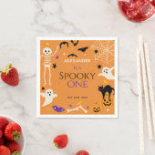 Gruseliger Erster Halloween Geburtstag Orange Serviette (Beispiel)