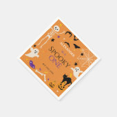 Gruseliger Erster Halloween Geburtstag Orange Serviette (Ecke)