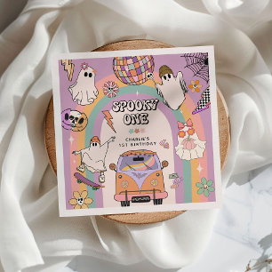 Gruseliger Erster Retro-Spaß zum 1. Geburtstag Serviette
