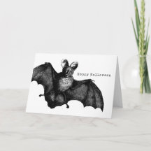 Gruseliger fliegender Vintage-Fledermaus Frohes Ha