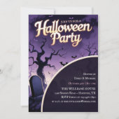 Gruseliger Friedhof Gruselige Halloween-Party Einladung (Vorderseite)