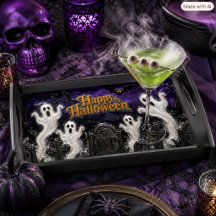 Gruseliger Friedhof Halloween-Geister