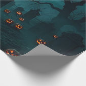 Gruseliger Friedhof Halloween-Geschenkverpackung – Geschenkpapier (Ecke)