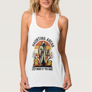 Gruseliger Friedhof-Shirt mit gespenstischem Sonne Tank Top