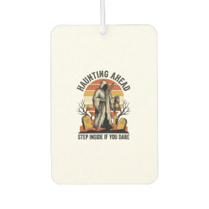Gruseliger Friedhof-Shirt mit unheimlichem Sonnenu Autolufterfrischer