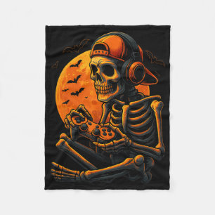 Gruseliger Gamer Halloween Gruseliger Skelettspiel Fleecedecke