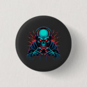 Gruseliger Gamer-Modus Aktiv Erstaunlich  Button (Vorderseite)