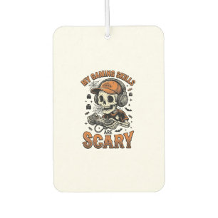 Gruseliger Gamer-Skelett Vintage-Halloween-Shirt-D Autolufterfrischer