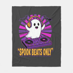 Gruseliger Geist DJ Halloween Beats Design_1 Fleecedecke