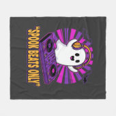 Gruseliger Geist DJ Halloween Beats Design_1 Fleecedecke (Vorderseite (Horizontal))