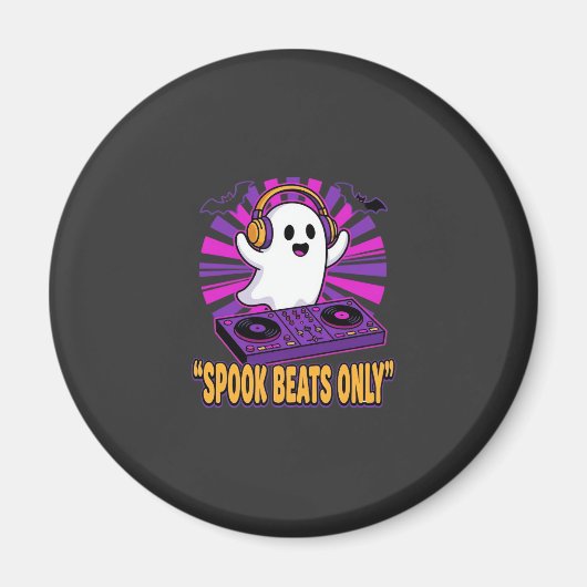 Gruseliger Geist DJ Halloween Beats Design_1 Magnet (Vorne)