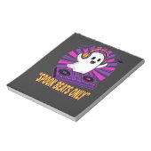Gruseliger Geist DJ Halloween Beats Design_1 Notizblock (Rotiert)