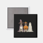 Gruseliger Geist Englisch Pointer Kürbis Halloween Magnet (Vorderseite/Rückseite)