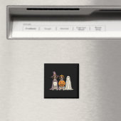 Gruseliger Geist Englisch Pointer Kürbis Halloween Magnet (In Situ (Geschirrspüler))
