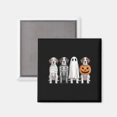 Gruseliger Geist Englischer Pointer Kürbis Hallowe Magnet (Vorderseite/Rückseite)