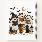 Gruseliger Geist liest Bücher Lustiges Halloween (Rückseite)