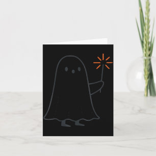 Gruseliger Geist mit Sparkler Halloween-Kostüm Karte