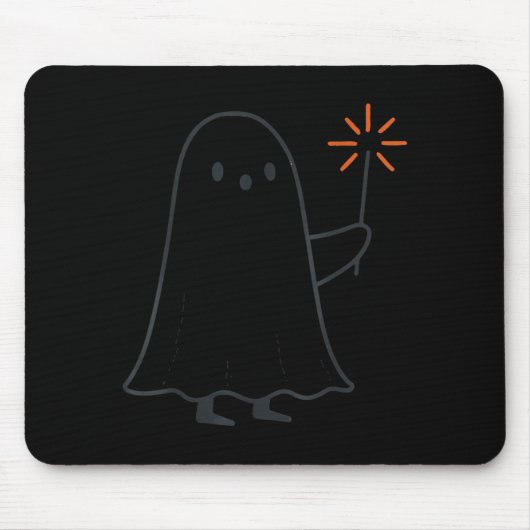 Gruseliger Geist mit Sparkler Halloween-Kostüm Mousepad (Vorne)