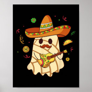 Gruseliger Geist spielt Gitarre Conchas Pan Dulce Poster